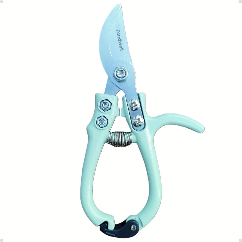 Fondwell 6" Gardening Shears Hand Pruners: Lightweight Garden Trimmers with Bypass Blades - Reliable Bonsai Cutters for Small Plants - Image 1